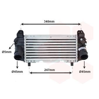 Intercooler, échangeur VAN WEZEL OEM 8Z0145804