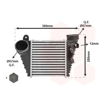 Intercooler, échangeur VAN WEZEL OEM 1J0145803M