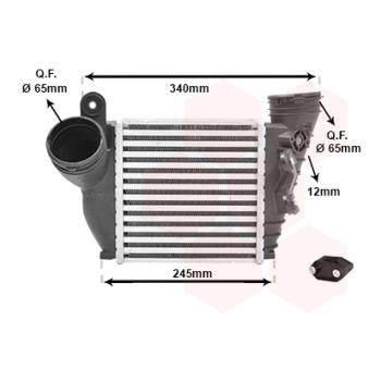 Intercooler, échangeur VAN WEZEL OEM 1J0145803AB