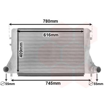 Intercooler, échangeur VAN WEZEL 03004386