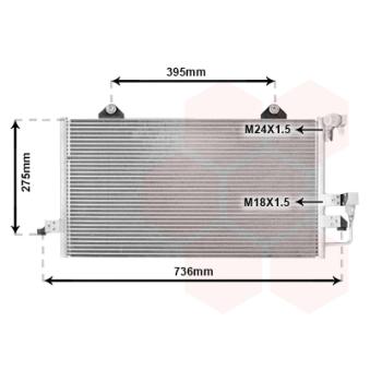 Condenseur, climatisation VAN WEZEL 03005118
