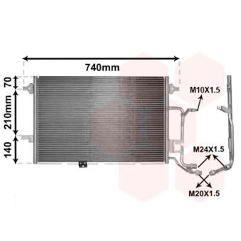 Condenseur, climatisation VAN WEZEL OEM 8A0260403AC Condenseur, climatisation VAN WEZEL OEM 8A0260403AC
