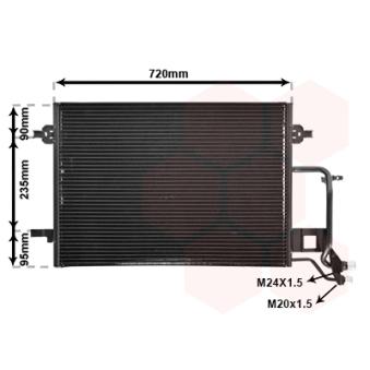 Condenseur, climatisation VAN WEZEL OEM 4B0260403H