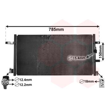 Condenseur, climatisation VAN WEZEL OEM 8T0260403C