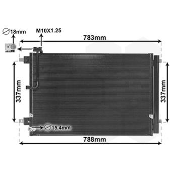 Condenseur, climatisation VAN WEZEL OEM 4H0260403K