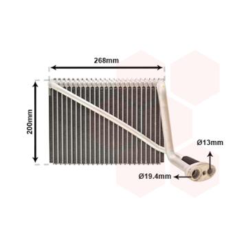 Évaporateur climatisation VAN WEZEL OEM 8D1820103D