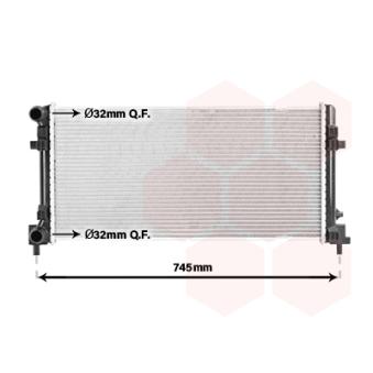 Radiateur, refroidissement du moteur VAN WEZEL [03012701]