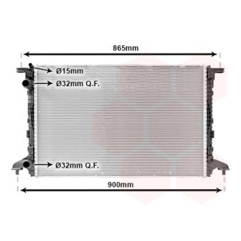 Radiateur, refroidissement du moteur VAN WEZEL 03012720