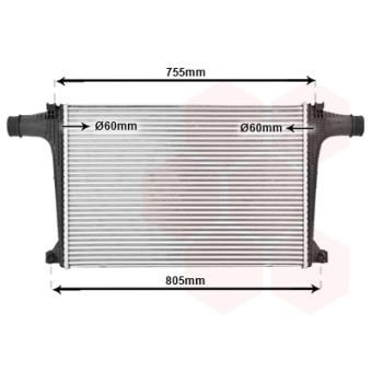 Intercooler, échangeur VAN WEZEL 03014706