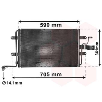Condenseur, climatisation VAN WEZEL OEM 1J0820411D