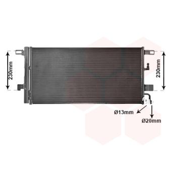 Condenseur, climatisation VAN WEZEL 03015703