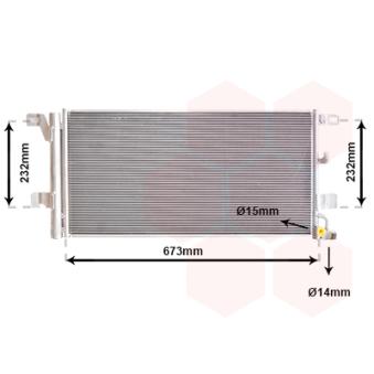 Condenseur, climatisation VAN WEZEL 03015704