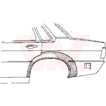 Panneau latéral arrière gauche VAN WEZEL 0308147