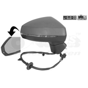 Rétroviseur extérieur VAN WEZEL 0337808