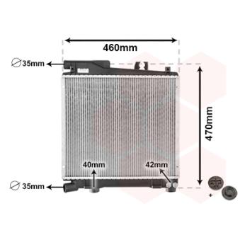 Radiateur, refroidissement du moteur VAN WEZEL [06002055]