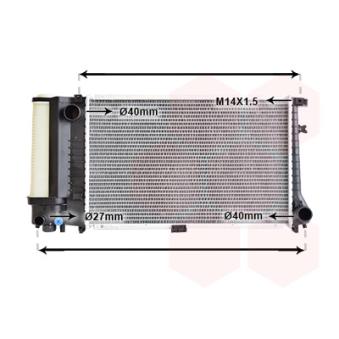 Radiateur, refroidissement du moteur VAN WEZEL OEM 1723941