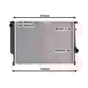 Radiateur, refroidissement du moteur VAN WEZEL [06002102]