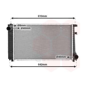 Radiateur, refroidissement du moteur VAN WEZEL [06002104]