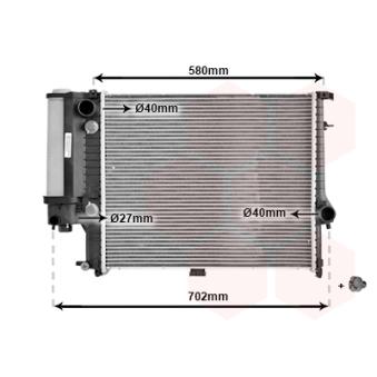 Radiateur, refroidissement du moteur VAN WEZEL OEM 1719309