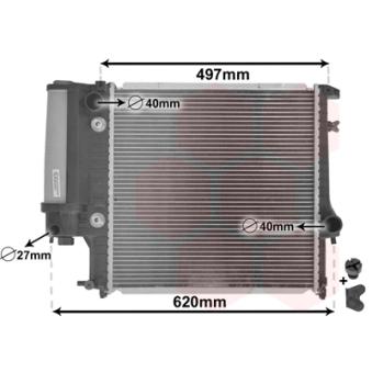 Radiateur, refroidissement du moteur VAN WEZEL OEM 1723528
