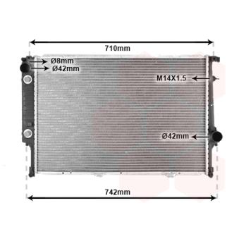 Radiateur, refroidissement du moteur VAN WEZEL [06002145]
