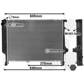 Radiateur, refroidissement du moteur VAN WEZEL 06002167