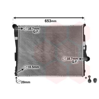 Radiateur, refroidissement du moteur VAN WEZEL OEM 9071517