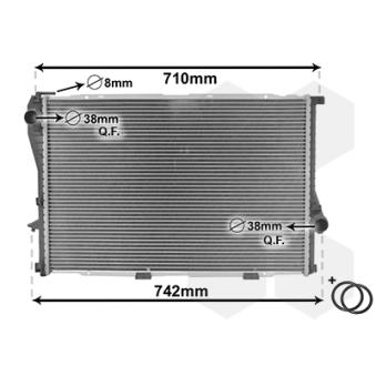 Radiateur, refroidissement du moteur VAN WEZEL OEM 17111436063