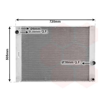 Radiateur, refroidissement du moteur VAN WEZEL [06002284]