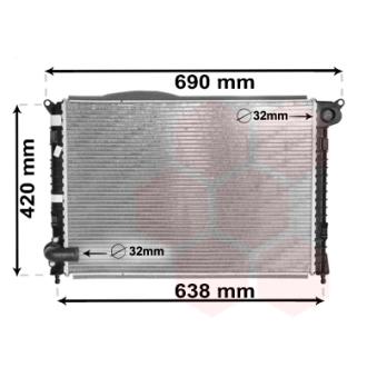 Radiateur, refroidissement du moteur VAN WEZEL OEM 17107509714