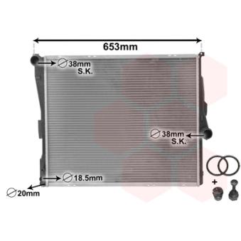 Radiateur, refroidissement du moteur VAN WEZEL 06002289