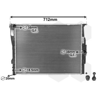 Radiateur, refroidissement du moteur VAN WEZEL OEM 17117553111