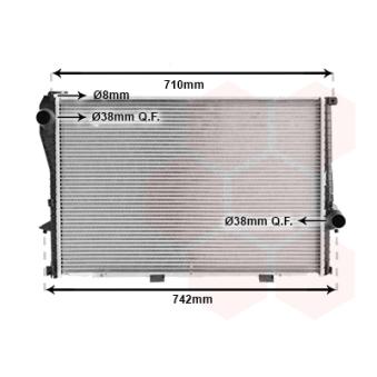 Radiateur, refroidissement du moteur VAN WEZEL OEM 17111436063
