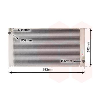 Radiateur, refroidissement du moteur VAN WEZEL 06002333