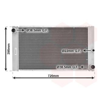 Radiateur, refroidissement du moteur VAN WEZEL OEM 7795878