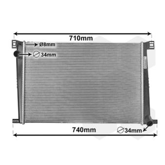 Radiateur, refroidissement du moteur VAN WEZEL 06002356