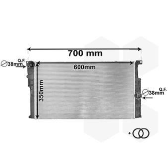 Radiateur, refroidissement du moteur VAN WEZEL 06002446