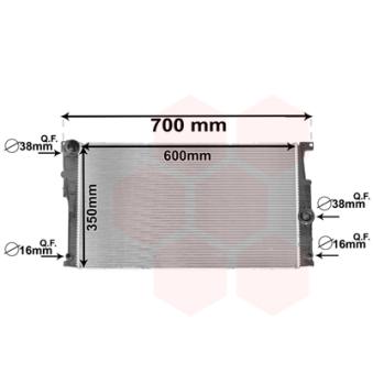 Radiateur, refroidissement du moteur VAN WEZEL OEM 17117618807