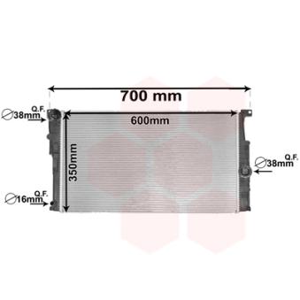 Radiateur, refroidissement du moteur VAN WEZEL OEM 7600516
