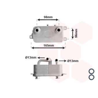 Radiateur d'huile de boîte automatique VAN WEZEL OEM 17217519213 Radiateur d'huile de boîte automatique VAN WEZEL OEM 17217519213
