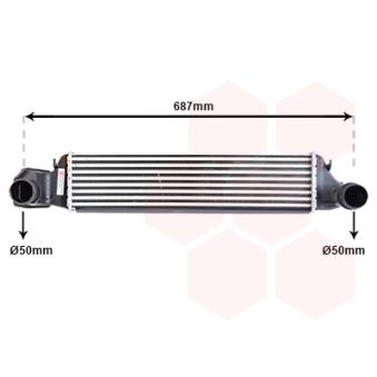 Intercooler, échangeur VAN WEZEL OEM 17512246795