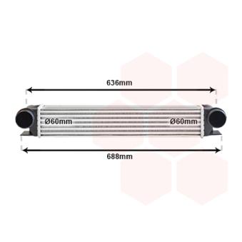 Intercooler, échangeur VAN WEZEL OEM 2247359