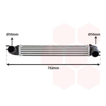Intercooler, échangeur VAN WEZEL 06004425