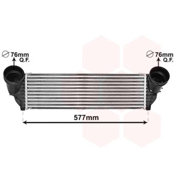 Intercooler, échangeur VAN WEZEL 06004543