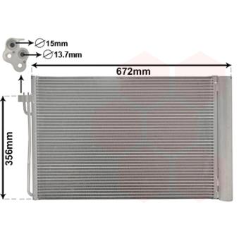 Condenseur, climatisation VAN WEZEL OEM 2282939