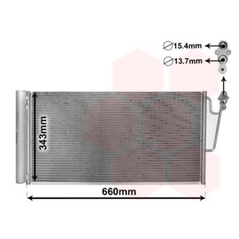 Condenseur, climatisation VAN WEZEL OEM 64539239920