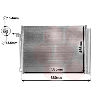 Condenseur, climatisation VAN WEZEL OEM 64509239992