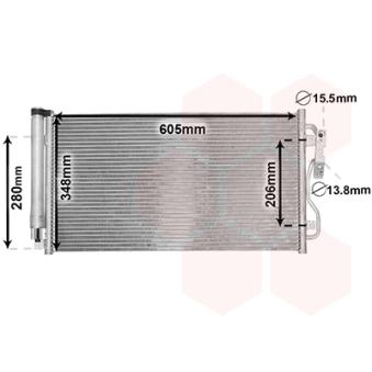 Condenseur, climatisation VAN WEZEL OEM 64509288940