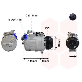 Compresseur, climatisation VAN WEZEL OEM 8377241