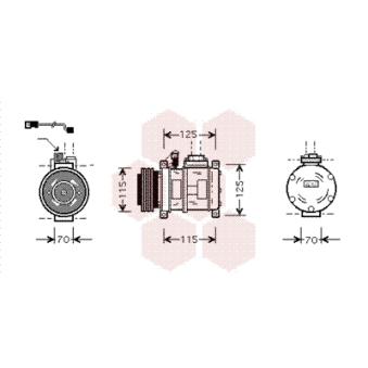 Compresseur, climatisation VAN WEZEL OEM 839034